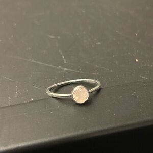 Elegant Silver Ring with White Stone